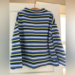 Casual Striped Pullover with Front Pocket